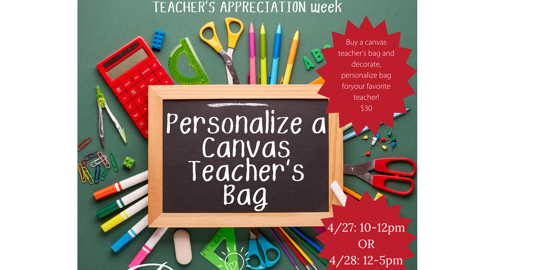 TEACHERS Appreciation Canvas bag personalization